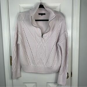 Skull Cashmere Lyndsey Cable Knit Half Zip Sweater Size Small